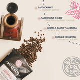 Geröstete Arabica-Kaffeebohnen | 500 g mit einem Hauch von Kakao und Mandeln | Von einer traditionellen Kaffeerösterei | Zarter Geschmack
