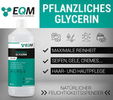 Pflanzliches Glycerin, 100 % natürlich, natürlicher Feuchtigkeitsspender für Haar und Haut, ideal für Seifen, Shampoos, Cremes, 1 Liter Dusche und Bad Naty Shop