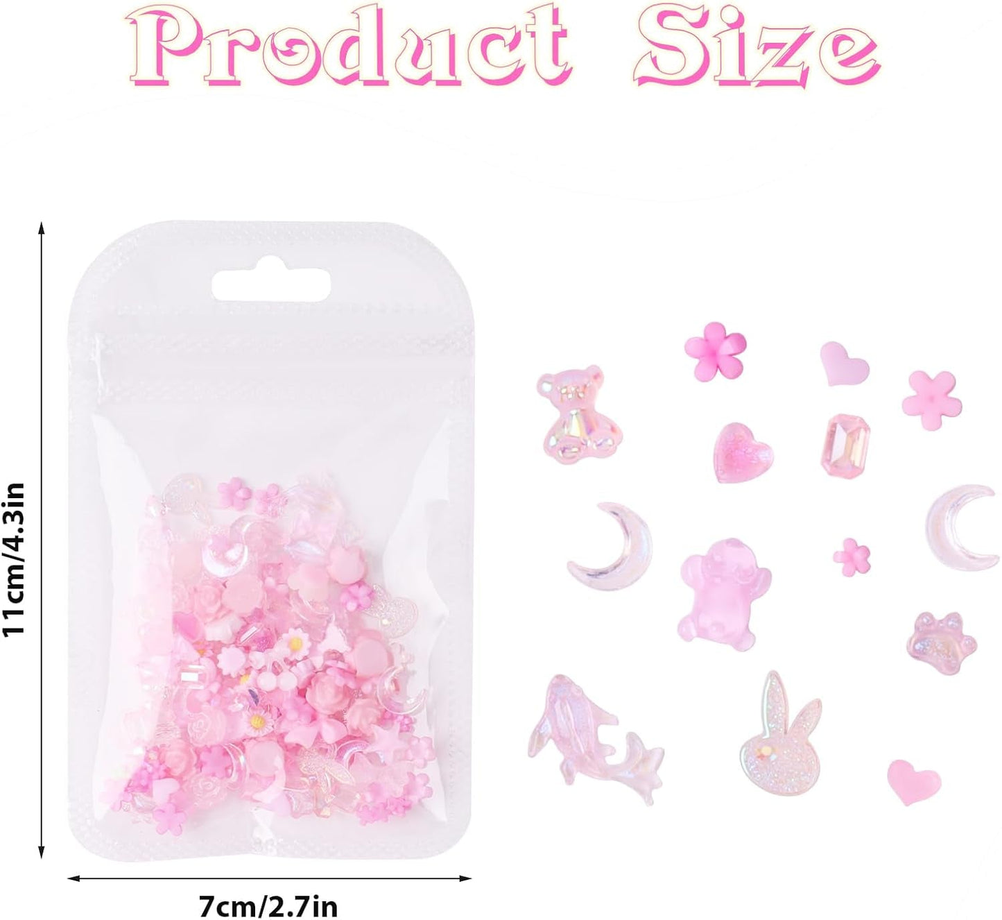 100 Stück Schleifen-Nagel-Charms, Y2K, 3D-Harz, Kamelienblume, Nagel-Charms, Kawaii-Strasssteine, Nagelkunst-Dekorationen, Muster, DIY-Bastelzubehör (Rosa)