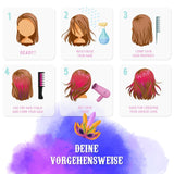 Magicat Haarkreide für Mädchen im Set I 10 auswaschbare Farben und 5 Haargummis I Geschenk für Mädchen von 4 bis 10 Jahren I Kreatives Geschenk für den Kindergeburtstag 2025 I Sichere und farbenfrohe Haarfarbe von Naty Shop