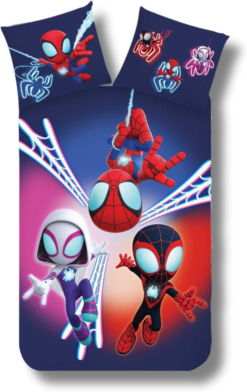 Kinderbettwäsche für Mädchen und Jungen, Cartoon-Bettwäsche aus 100 % Baumwolle – Kids Naty Shop Spidey