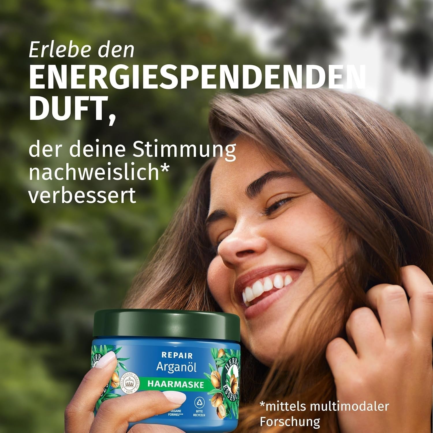 Herbal Essences Haarreparaturmaske mit Arganöl 300 ml. Von geschädigtem Haar bis hin zu glatterem und glänzenderem Haar. Intensivpflege. Mit Inhaltsstoffen natürlichen Ursprungs. Vegane Haarmaske von Naty Shop