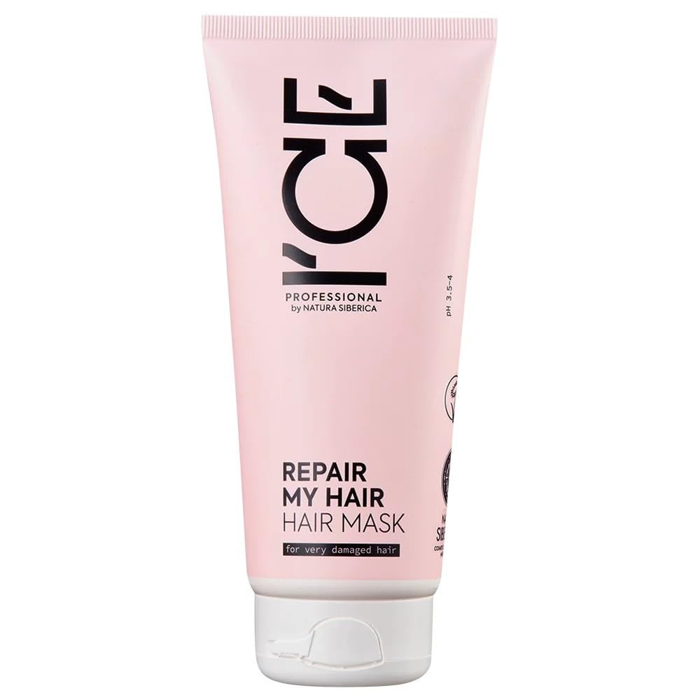 ICE Professional by Natura Siberica Repair My Hair Mask – Intensive Reparaturmaske für strapaziertes Haar – Mit Sibirischer Zeder und PRO-Keratin – 200 ml Naty Shop Colored Hair Mask 200 ml (1 Packung)