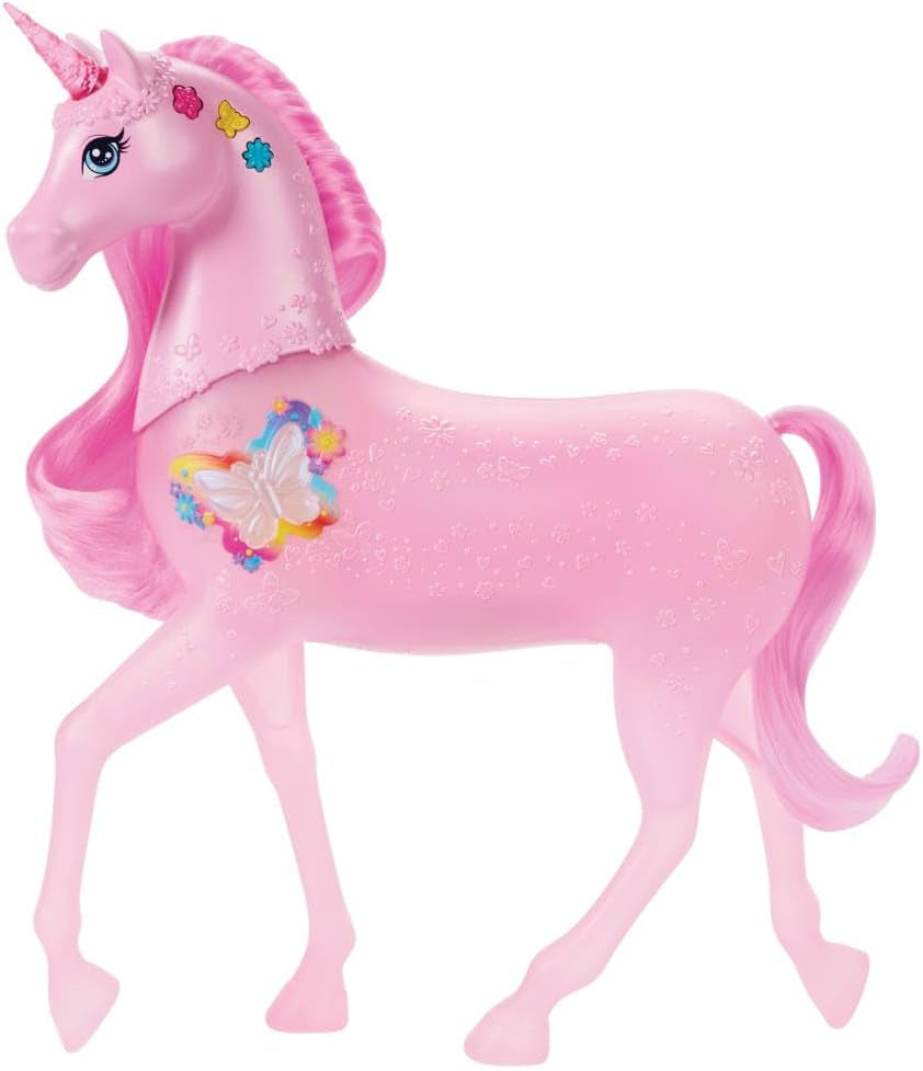 Barbie-Einhorn, das im Dunkeln leuchtet, mit 20 interaktiven Kombinationen aus Licht-, Sound- und Musikeffekten zum Spielen per Knopfdruck und Kopfstreicheln, JCP78