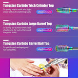 Depvko 30 Stück Nagelfräser Aufsätze Bits, 3/32'' Keramik Bohrer Für Nägel Acryl Diamant-Nagelhaut-Efile-Hartmetall-Retferner Für Zuhause Salon Gel, Maniküre Pediküre-Werkzeuge (Inklusive 3 Etueln)