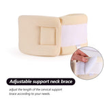 RESTCLOUD Nackenstütze aus weichem Schaumstoff, universeller Kragen, verstellbare Nackenstütze zum Schlafen – Lindert Nackenschmerzen (weiß, 6,4 cm tiefer Kragen, M). Orthopädische Halskissen von Naty Shop