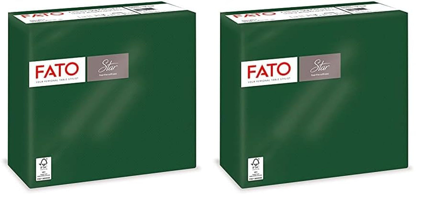 - Weiche und weiche Einweg-Papiertücher, 40er-Packung, Größe 38 x 38, 4-fach gefaltet, 2-lagig, Waldgrün, 100 % reines Zellulosepapier, FSC-zertifiziert (2er-Pack)