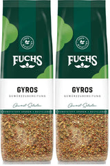 Fuchs Gewürze - Gyros Gewürzzubereitung im recyclebaren Nachfüllbeutel, Gewürzmischung mit ausgewählten Kräutern für Rind und Schweinefleisch - 70 g