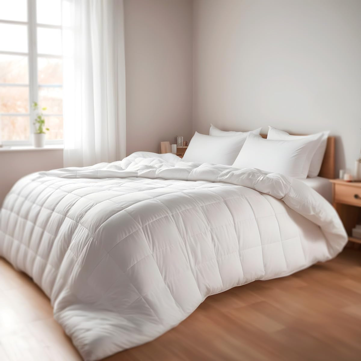 Fasersteppdecke, 250 g, Mikrofaser, weich, seidig, für Betten mit 100, 105 und 110 cm, weiß, 180 x 220 cm Steppdecken und Steppdecken Naty Shop