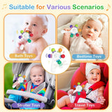 Baby-Beißringe in Lebensmittelqualität – BPA-frei, erstickungssicheres Design, verstärkter Griff, geeignet für Hör- und Zahnentwicklung, ideal für Babys von 0–36 Monaten (weiß)