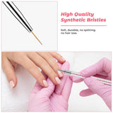 5 Stück Nail Art Pinsel Set Dotting Tool Nailart Pinsel Nageldesign Double Ended Dotting Pen Strass Professionelle Acryl Feinmalerei Nail Art Design