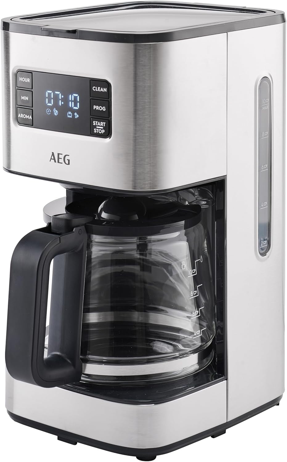 AEG Deli 5 Espressomaschine, 1,5 l, programmierbarer Timer, Warmhaltefunktion, Sicherheitsstopp, Wasserstandsanzeige, optimale Dosierung, Anti-Tropf-Funktion, Edelstahl, CM5-1-6ST