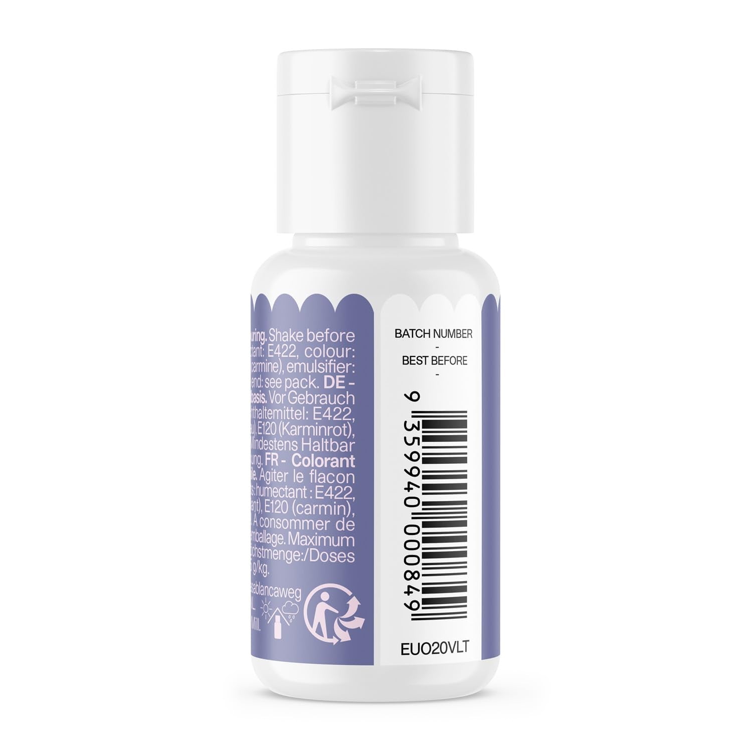 Lebensmittelfarbe auf Ölbasis Color Mill Blend Violett – Lebensmittelfarbe für Schokolade, Fondant, Muffins, Kuchen, Backen, Makronen – Lebensmittelfarbe zum Dekorieren von Kuchen – 100 ml