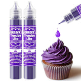 Gel-Lebensmittelfarbe – HXDZFX 2×30 ml, zuckerfreie Lebensmittelfarbe, hochkonzentriert, zum Dekorieren von Kuchen, weißem Fondant, Makronen, Keksen, Backen, Ostereiern, Schleim (Traubenviolett)