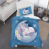 Bettwäsche für Kinder, Einhorn Soft, Mikrofaser Bettwäsche - Kinder Naty Shop Einhorn 135X200 cm