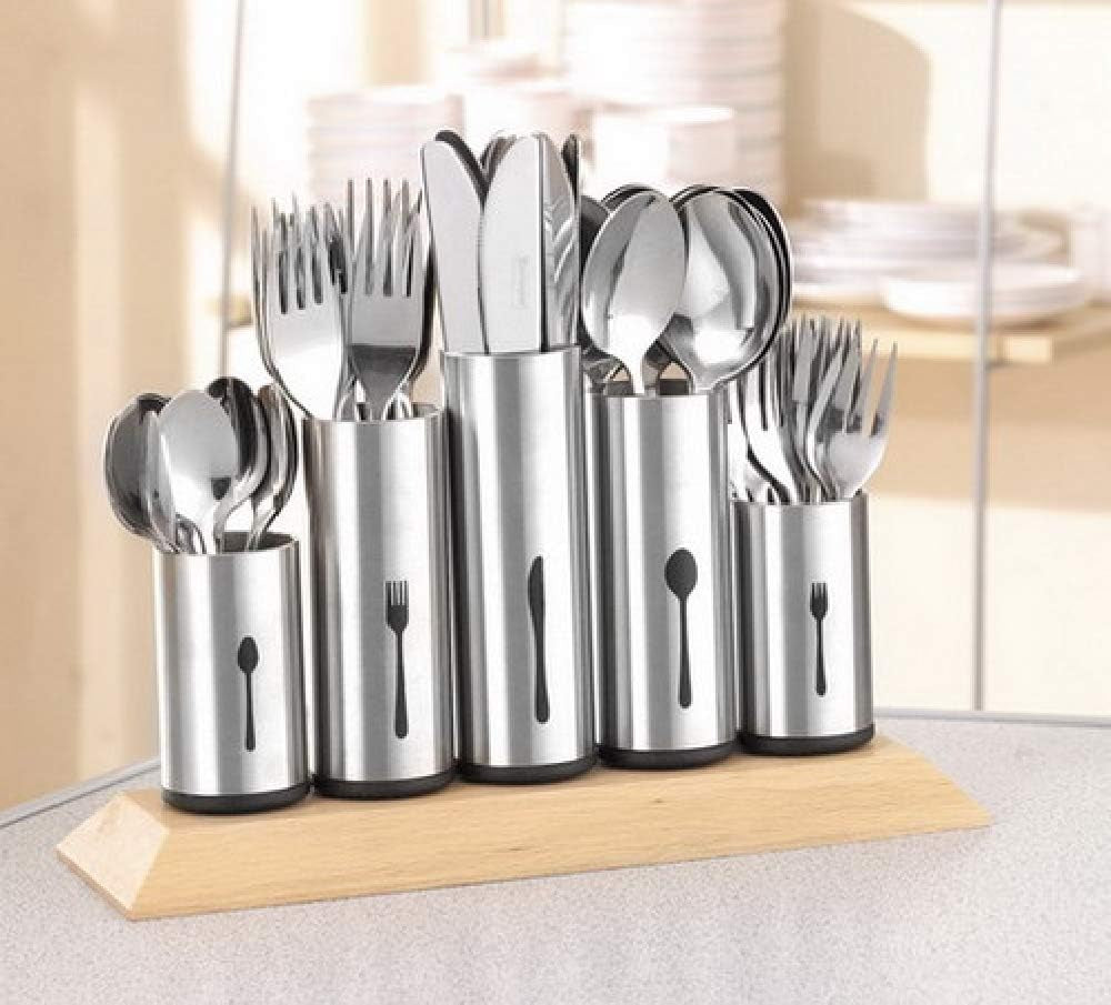Besteckhalter aus Edelstahl, 1 Packung, Silber Naty Shop Kitchen