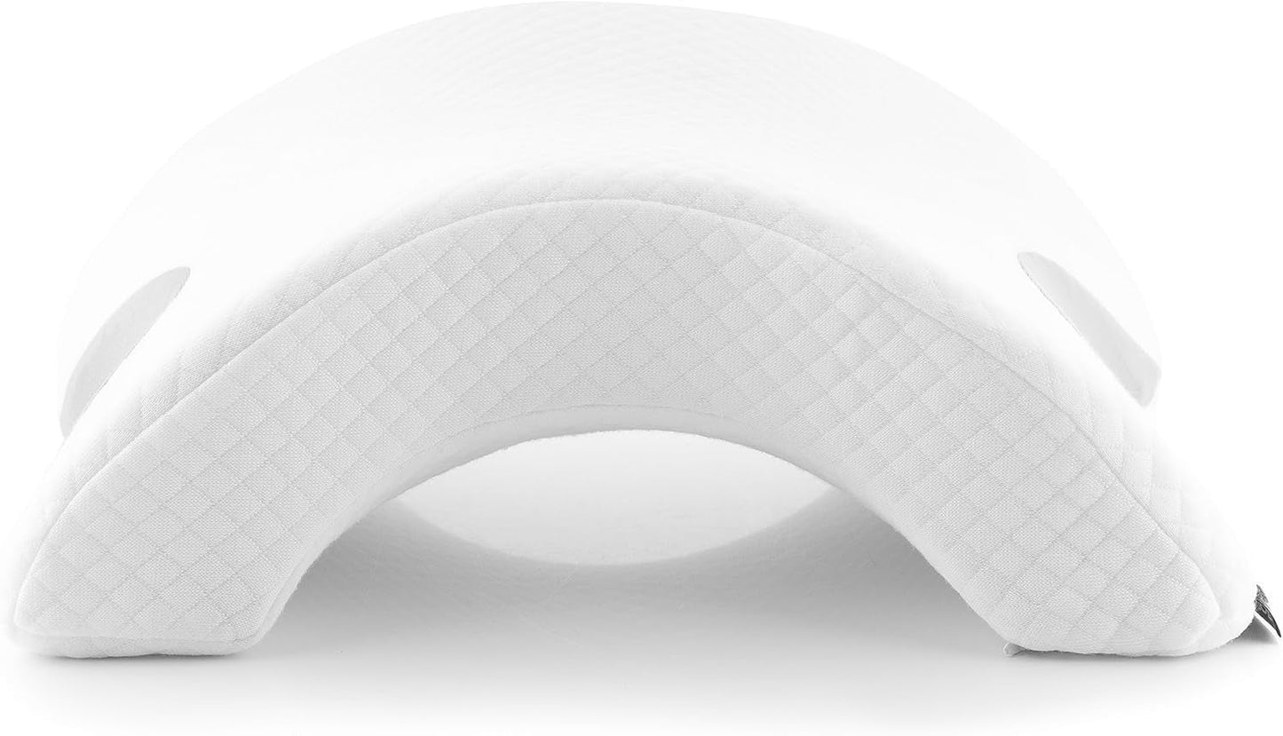 InnovaGoods - Viskoelastisches Nackenkissen für Paare, Ergonomisches Design zur Paarentspannung, Memory-Schaum zur Druckentlastung, Abnehmbarer Bezug, Weiß, 36 x 12,5 x 30,5 cm, Memory-Schaum