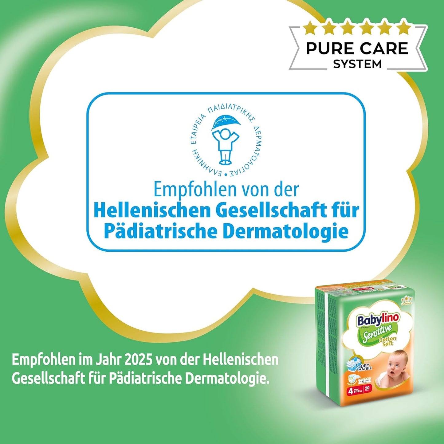 Babywindeln Sensitive Größe 4, Maxi (8-13 kg), 20 Stück