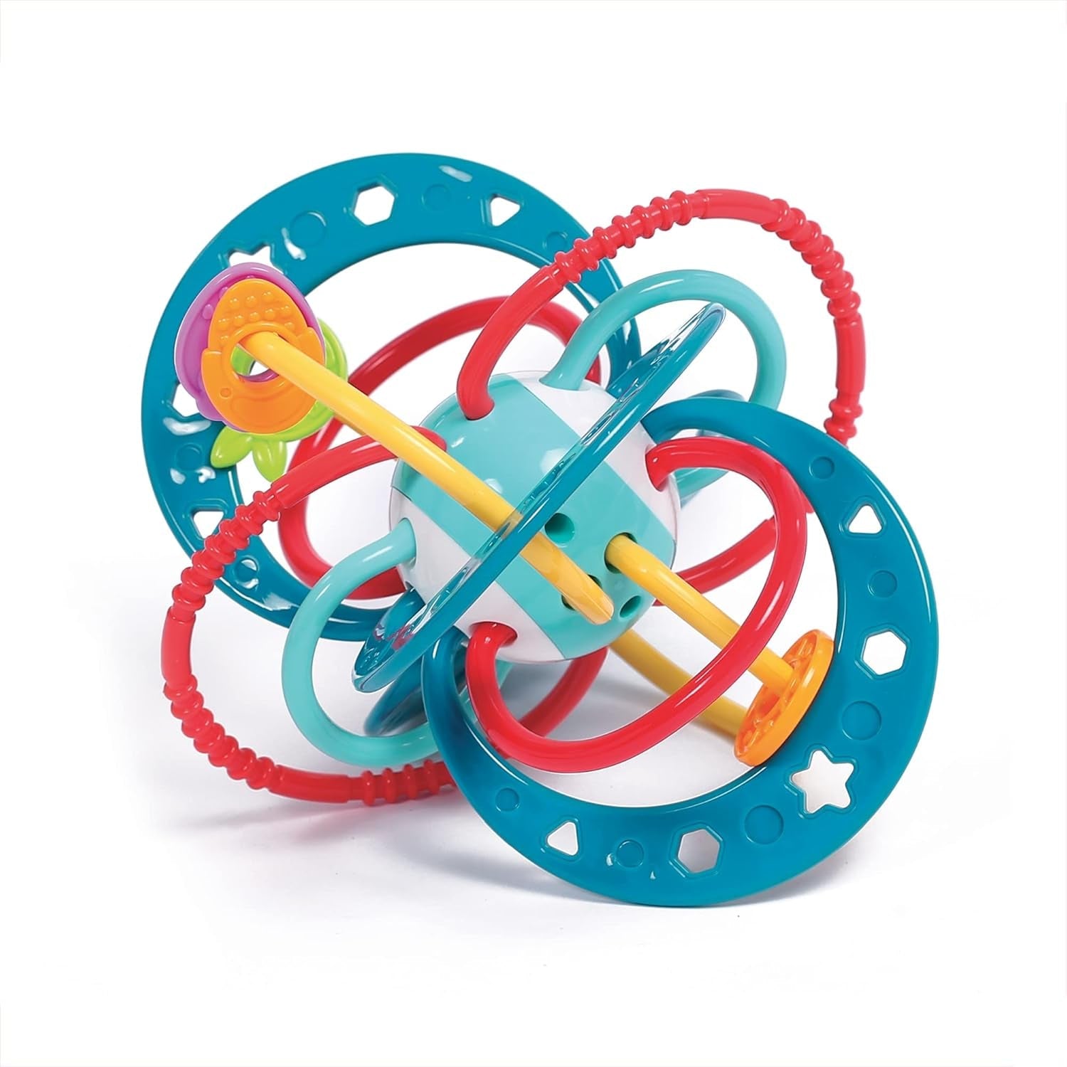 LUDI – Bell Planet – Spielzeug für Kinder – ab 3 Monaten – lebendige Farben, verschiedene Texturen und originelle Form – fördert Feinmotorik und Geschicklichkeit. Bebe Naty Shop Planeta Toys