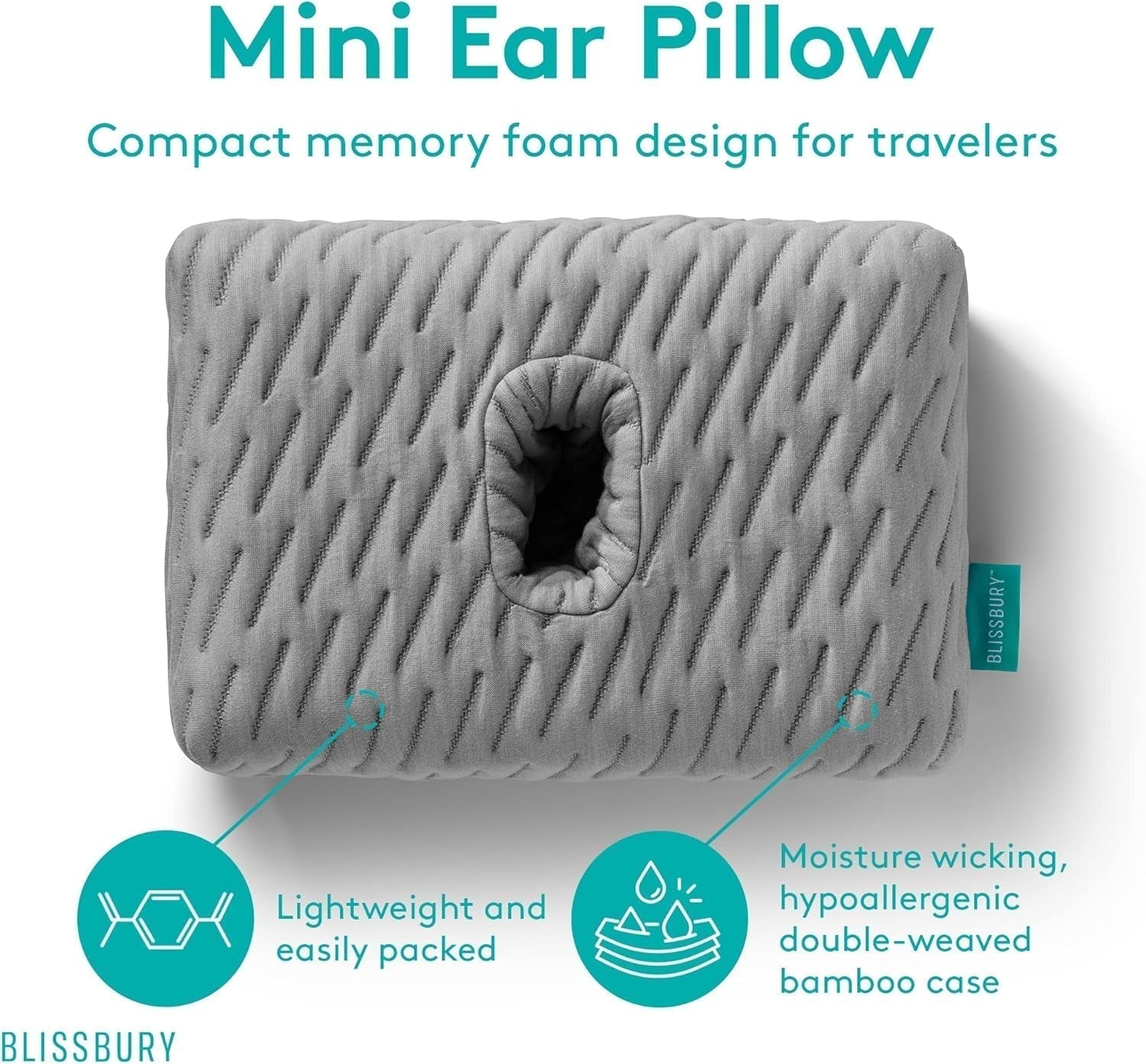 BLISSBURY Mini-Ohrkissen für Menschen mit Ohrenschmerzen Naty Shop Standardkissen