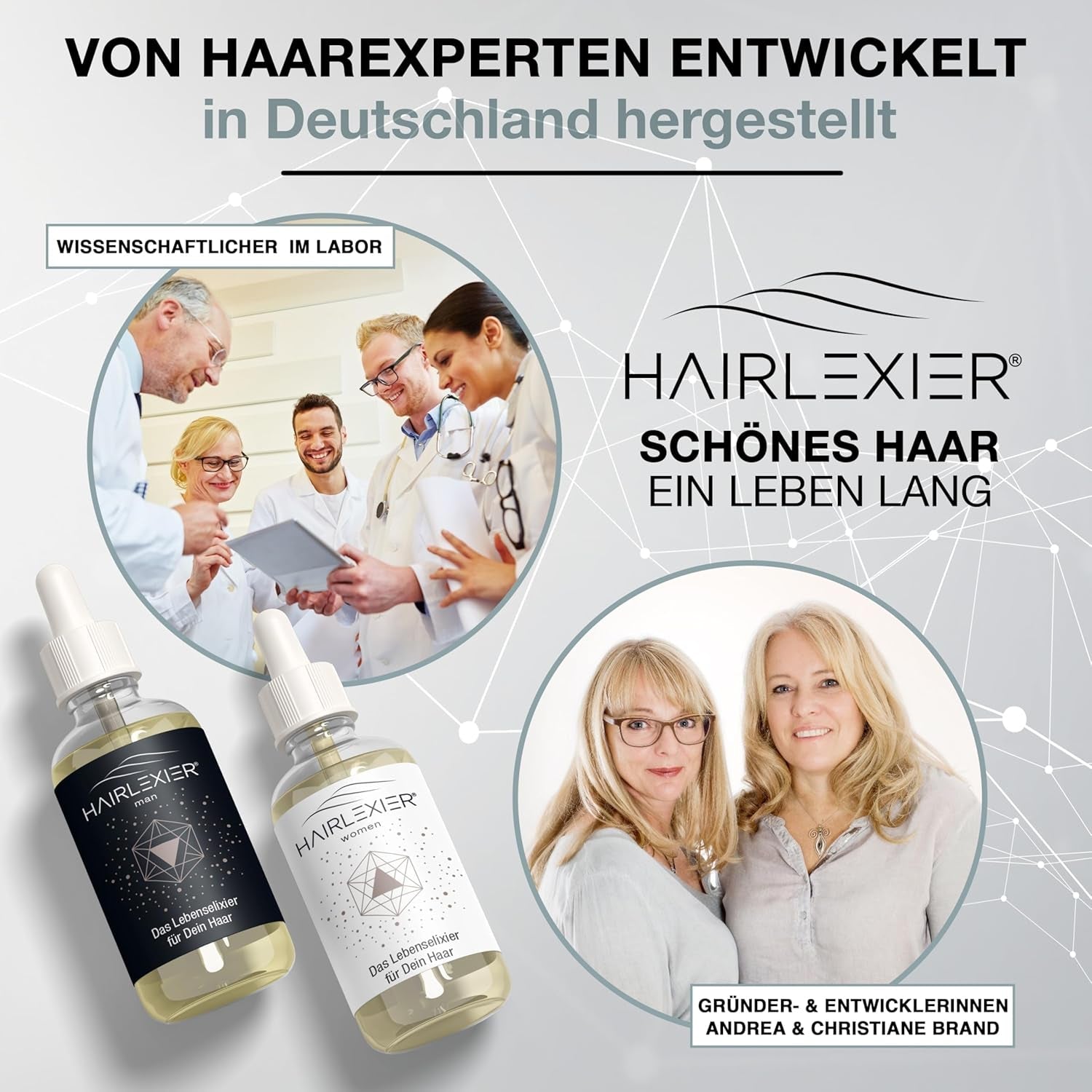 Hairlexier Haarwuchsmittel für Frauen – Rosmarin-Haaröl, Rizinusöl-Haaröl, Lavendelöl, natürliches Haarserum gegen diffusen Haarausfall, unterstützt das Haarwachstum, vegan & biologisch + Arbeitsbuch Haarpflege Naty Shop
