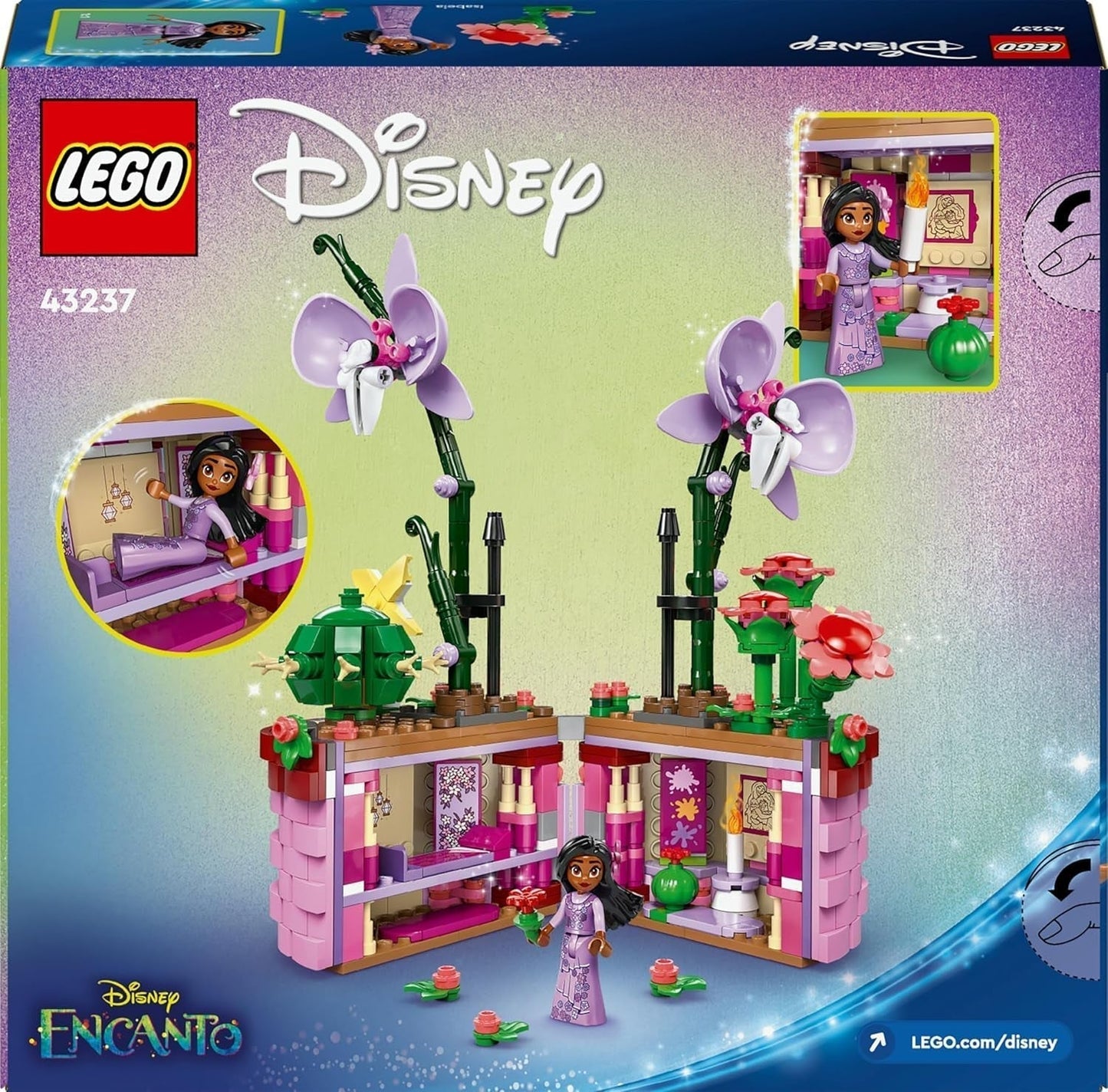 LEGO® Disney Encanto Isabellas Blumentopf, Kinder-Bauspielzeug Orchideen-Set, dekoratives Bauset mit Filmfigur-Minipuppe, Geschenkidee für Mädchen und Jungen ab 9 Jahren 43237 Bausets Beuche den LEGO-Store