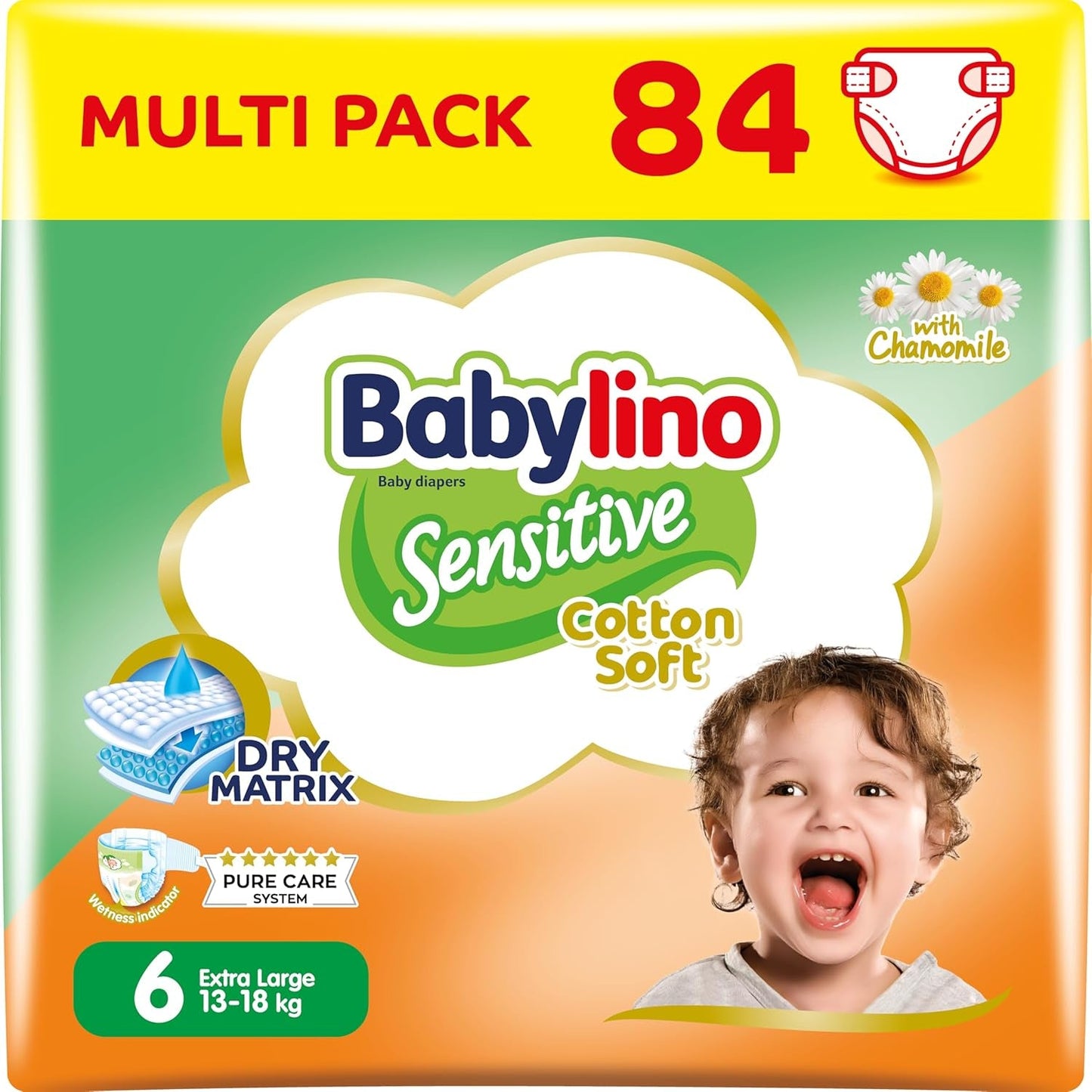 Windeln für empfindliche Babys, Größe 7, extra groß plus (+15 kg), 14 Stück