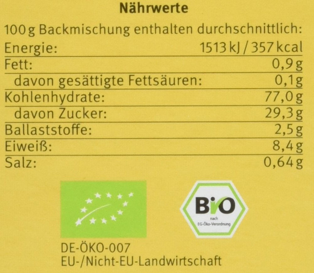 Demeter Bauck Hof Bio Dinkel Waffeln, 200 g Mischung zum Backen und Kochen Naty Shop
