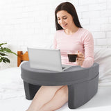 Lesekissen für Bett und Sofa, Gaming-Schoßkissen, Laptop-Schoßkissen, Gaming-Kissen mit Armlehnen und Seitentasche, für Erwachsene zum Spielen, Lesen, Fernsehen, Gaming auf der Couch
