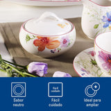 Villeroy & Boch - Mariefleur Zuckerdose, verschiedene Farben, spülmaschinenfest, mikrowellengeeignet, Zuckerdose mit Deckel, Zuckerdose, Aufbewahrung, Kaffeezubehör, Blumengeschirr, Premium-Porzellan