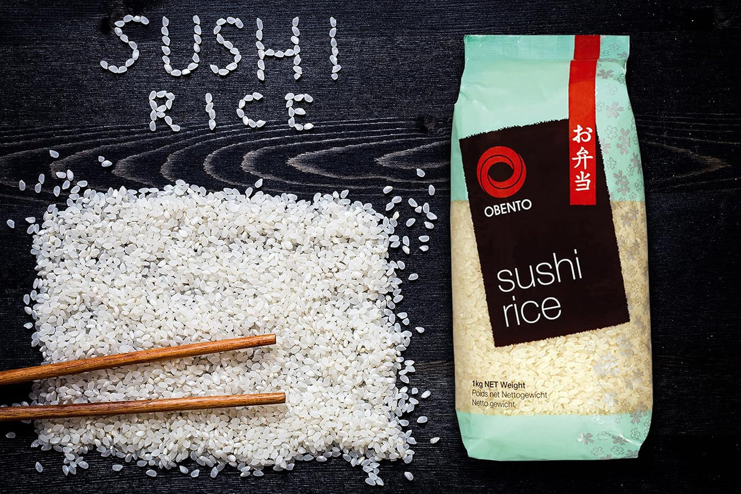 Sushi-Reis, Klebreis für Nori-Rollen und andere japanische Sushi-Spezialitäten, 1 kg (1 Packung)