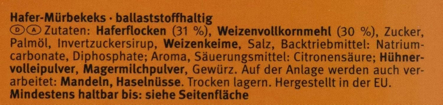 Brandt Hobbits Crunchy – 2er-Pack – Catering-Box mit 60 Packungen – ballaststoffreiche Haferflocken-Vollkornkekse (60 x 22,8 g)