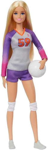 Barbie Made to Move – Volleyball-Spielerpuppe mit T-Shirt und Ball – 22 Gelenke für realistisches Spielen, inklusive Volleyball und Sportbekleidung, HKT72 Naty Shop Moderne Puppen