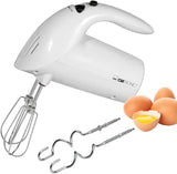 Clatronic Mixer | Kraftvoller 400 Watt-Motor | Handmixer | Turbostufe & 5 Geschwindigkeitsstufen | Handmixer | Spülmaschinengeeignete Edelstahlquirle und -Knethaken | HM 3775 Küche Naty Shop Weiß 250 Watt