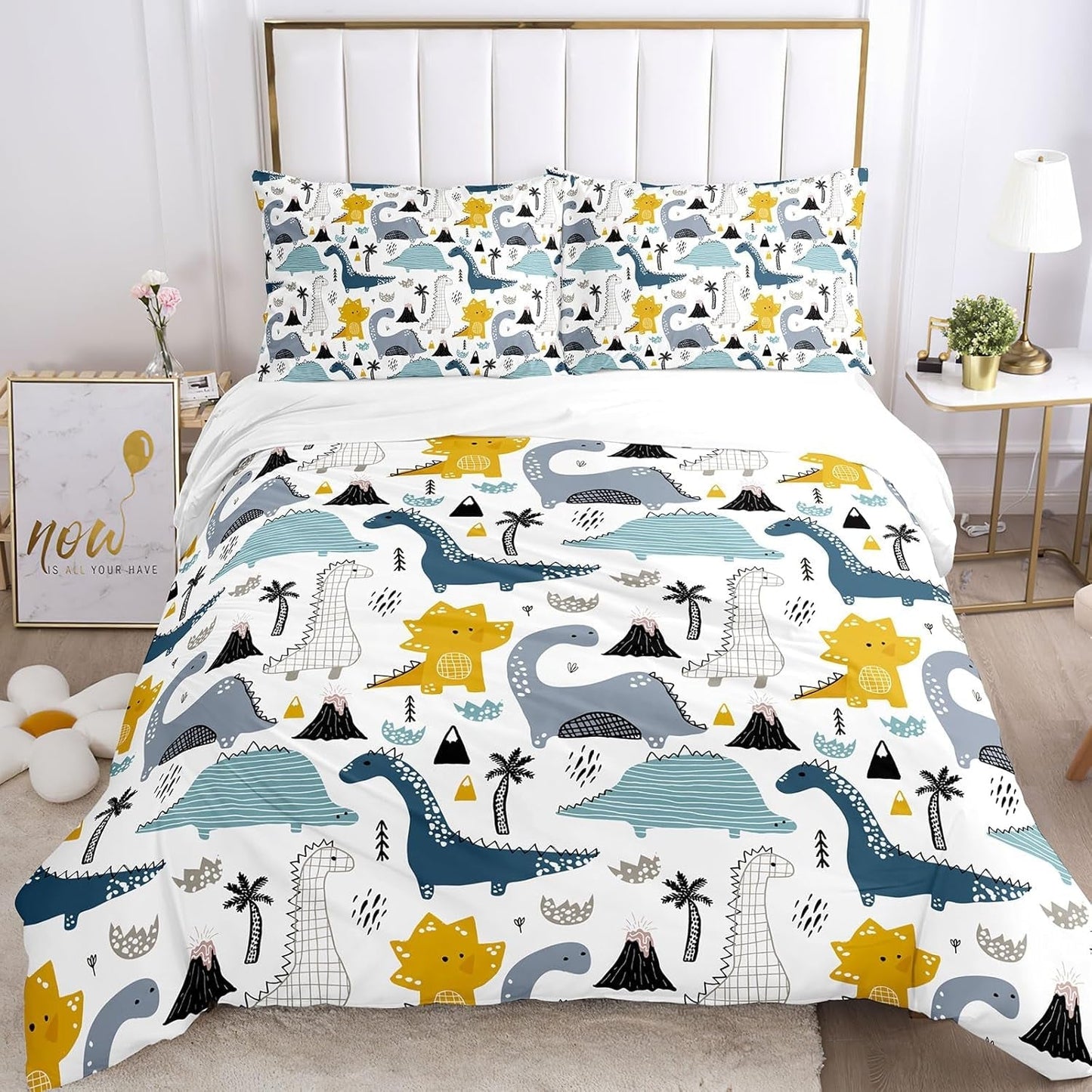 Bettwäsche für Kinder, Dinosaurier-Bettwäsche – Kinder Naty Shop A-2 220 x 240 cm