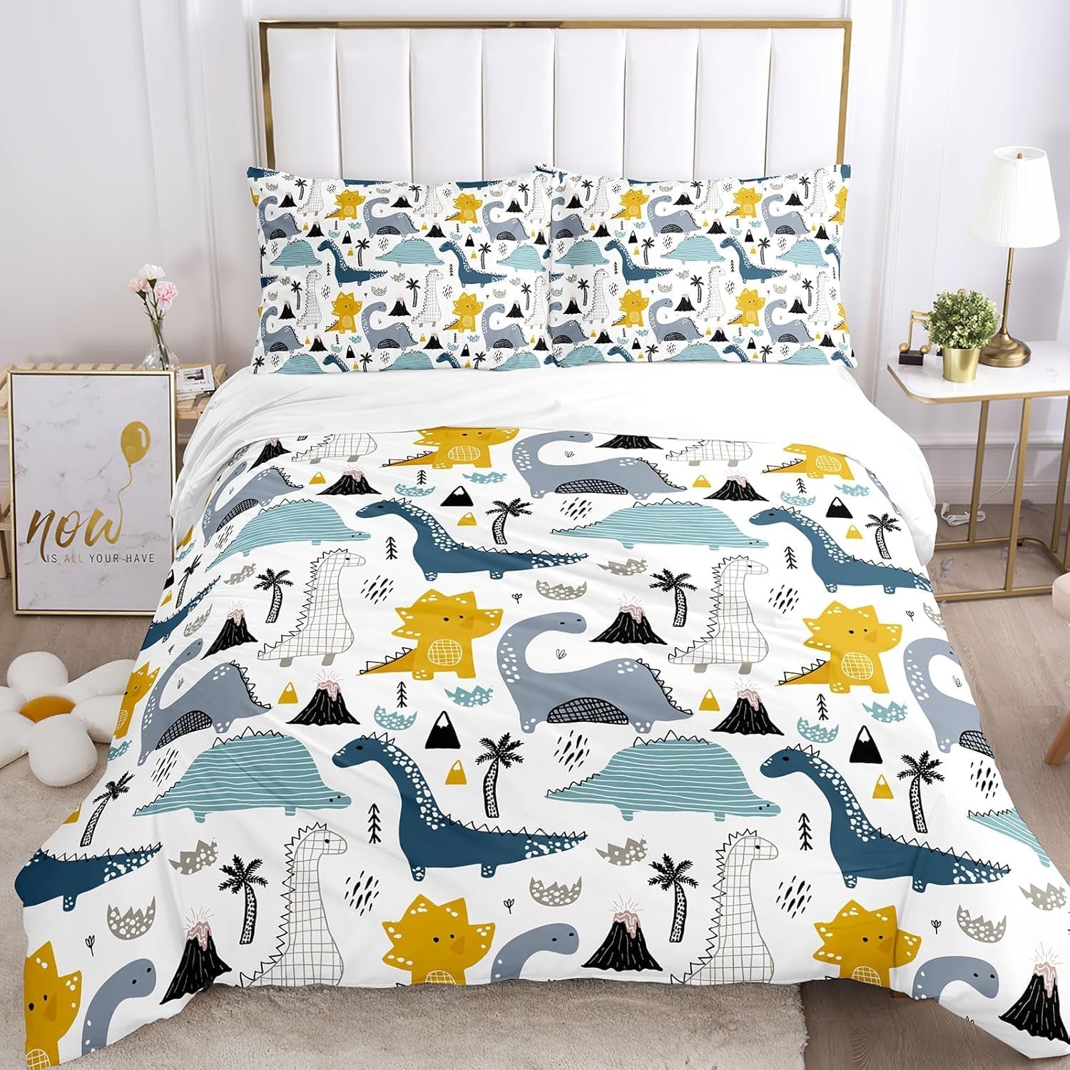 Bettwäsche für Kinder, Dinosaurier-Bettwäsche – Kinder Naty Shop A-2 220 x 240 cm