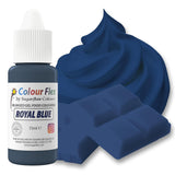 Sugarflair Colourflex Lebensmittelfarbe auf Ölbasis, Königsblau, hochkonzentrierte flüssige Lebensmittelfarbe, Lebensmittelfarbe für Buttercreme, Schokolade, Teig, Fondant, Zuckerguss und mehr – 15 ml