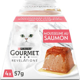 Empfehlungen, Lachs-Musselin, mit Sauce, Mahlzeitportionen für ausgewachsene Katzen, 4 x 57 g