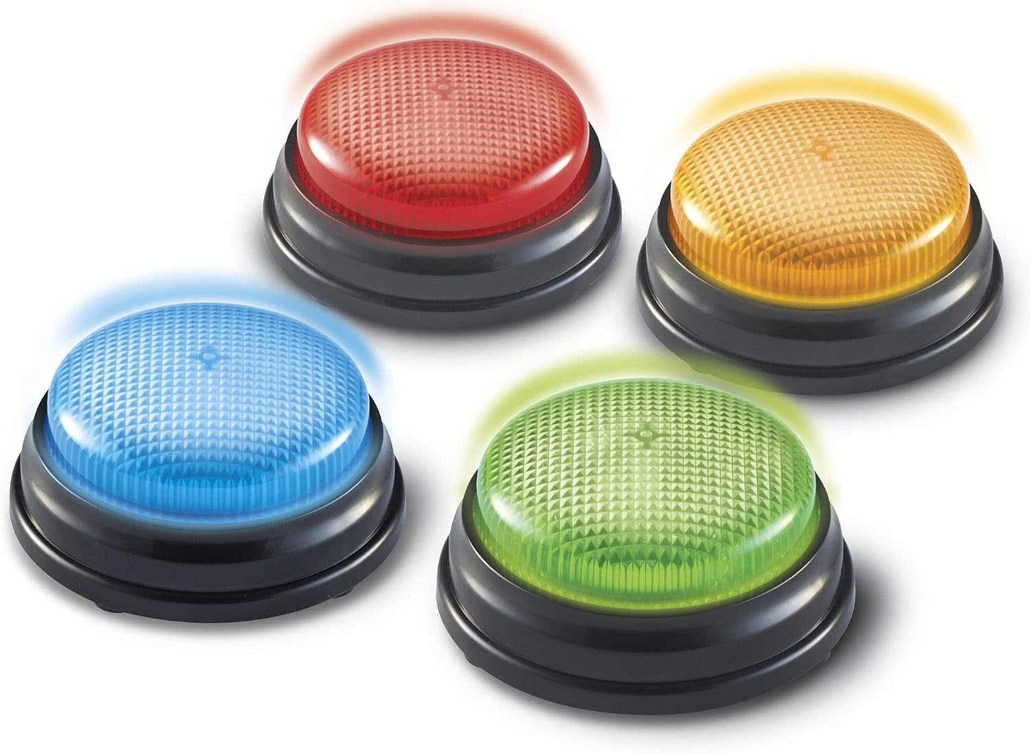 Lernressourcen Light & Sound Buzzer Lernspiele ab 3 Jahren Kinderfragespielzeug mit 4 verschiedenen Sounds für Spieleabende und Klassenzimmer Spielzeug Bebe Naty Shop
