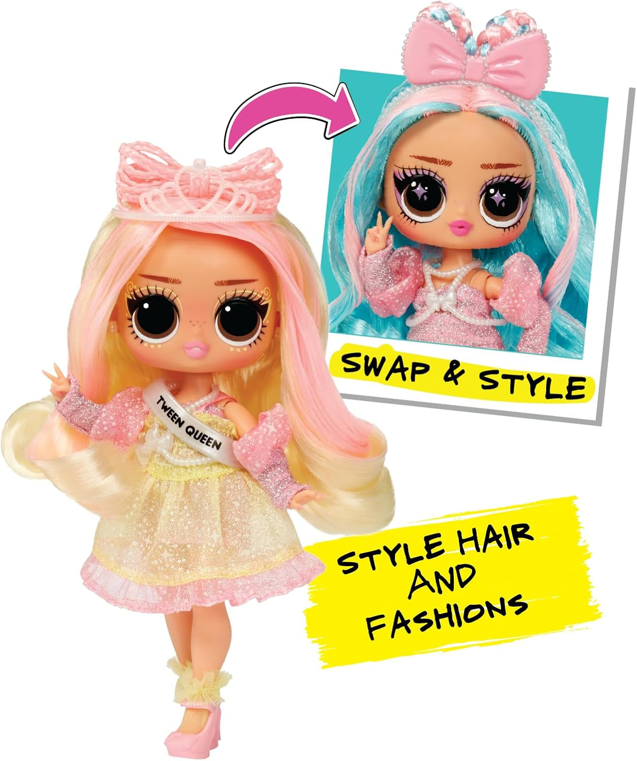LOL. Surprise Tweens Surprise Swap Series – Braids-2-Waves Winnie – Modepuppe mit mehr als 20 Überraschungen inklusive Styling-Kopf und fantastischem Mode und Accessoires – für Kinder ab 4 Jahren