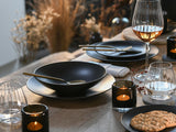 Creatable, 23146, Serie SOFT TOUCH BLACK, 20-teiliges Geschirrset, Kombiservice aus Porzellan, spülmaschinen- und mikrowellengeeignet, hergestellt in Portugal