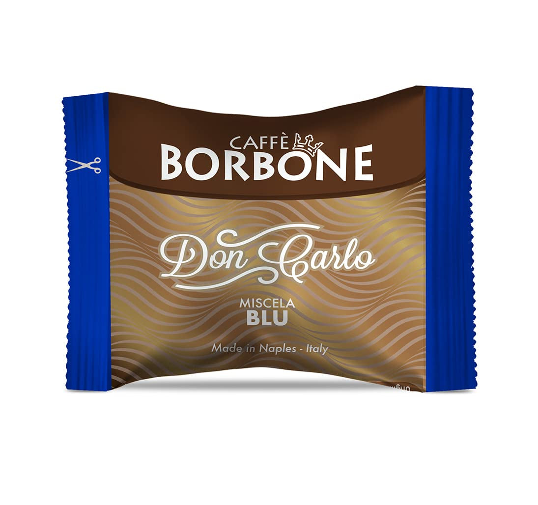 Caffè Borbone Don Carlo Blaue Blend – 50 Kapseln – kompatibel mit Lavazza®* A Modo Mio®* Haushalts-Espressomaschinen