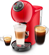 NESCAFÉ DOLCE GUSTO Krups KP3405 Genio S Plus Kapselmaschine | Espresso Boost, 15 Bar Pumpendruck | 0,8 l Wassertank | 1500 Watt | Farbe Rot mit Latte Macchiato