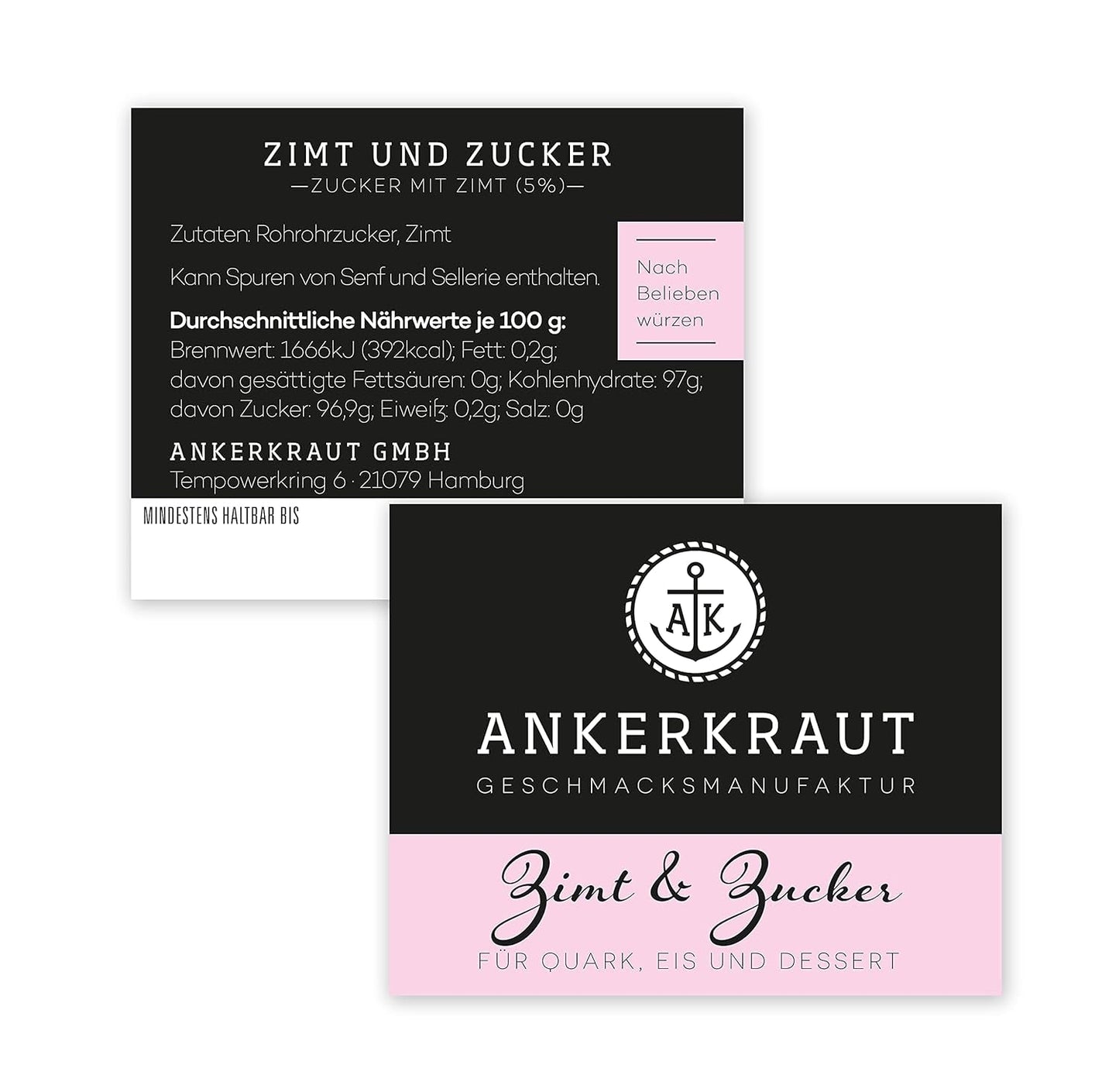 Ankerkraut Zimt & Zucker, 100g im Korkglas