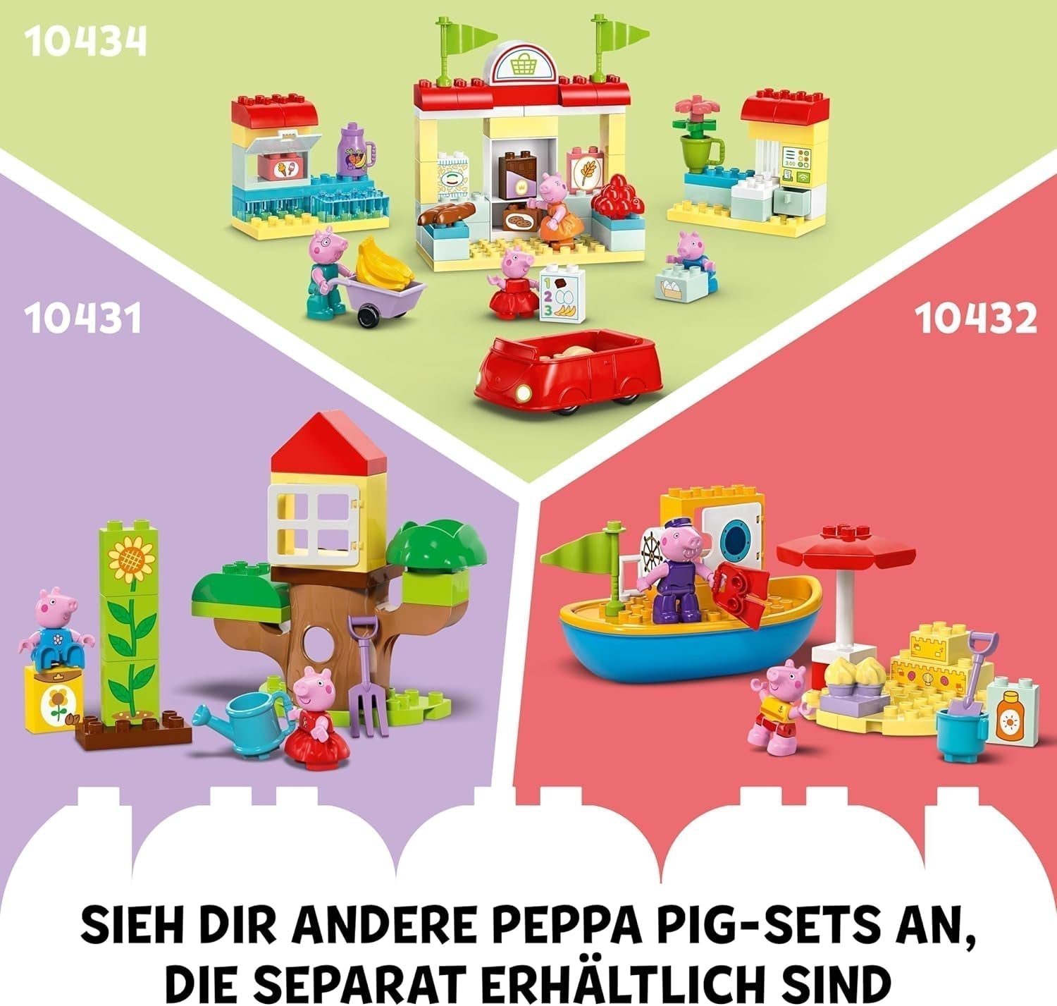 LEGO DUPLO Peppas Geburtstagshaus: Kreatives 3-Figuren-Spielzeug, Bau- und Umbauspielzeughaus für 2-Jährige, Jungen und Mädchen, fördert die Geschicklichkeit 10433 Bausets Besuchen Sie den LEGO-Store