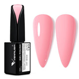 VENALISA Korallenorange UV-Nagellack, 15 ml, Gel-Nagellack für UV-Nagellampe, transparente Korallenorange-Gel-Nagellackmodelle für DIY-Nageldesign