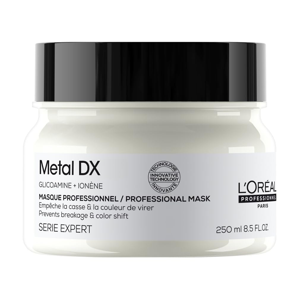 L'Oréal Professionnel Für gefärbtes Haar, Strahlende Farben und Glanz, Expertenserie, Metal DX Haarmaske Naty Shop Metal Mask Dx