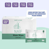 Naïf Plastikfreie Feuchttücher 864 Stück (16Er X 54 Feuchttücher) - Pflege Für Babypo, Körper Und Gesicht - 99% Aus Wasser - 0% Parfüm Und Alkohol - Nachhaltige Feuchttücherbox Eukalyptus Sensitiv Naty Shop