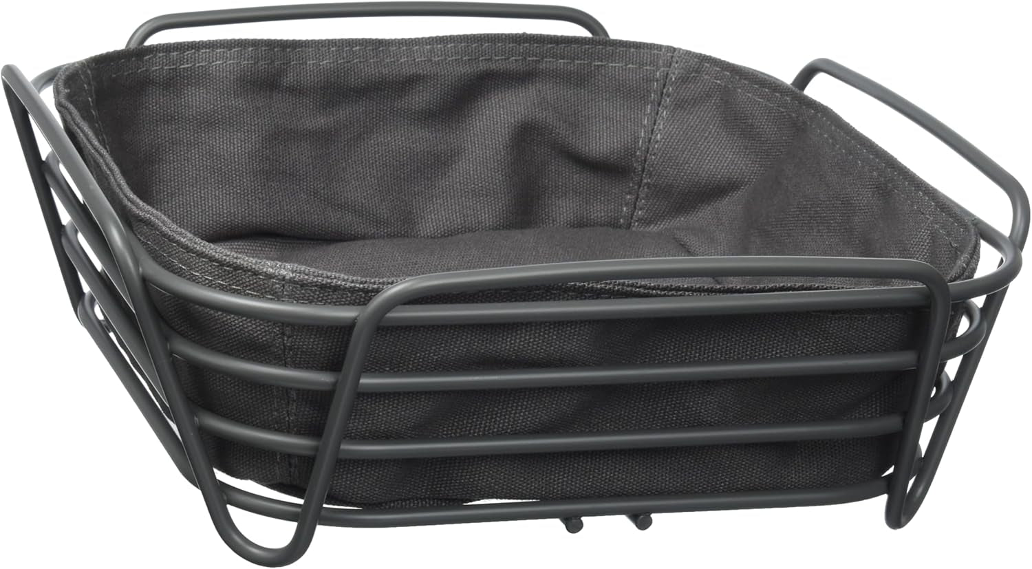 Blomus -DELARA- Brotkorb Größe L, quadratisch, abnehmbare Stofftasche, elegantes Design, 26 x 26 cm, Farbe Moonbeam (64075) Frischhaltedosen Naty Shop Magnet Einheitsgröße