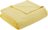 Madison Park Luxus-Flüssigbaumwolle, hochwertige, weiche, bequeme Decke aus 100 % ringgesponnener Baumwolle für Bett, Couch oder Couch, Blush Full/Queen Naty Shop Bettdecken und Bettdecken Yellow King
